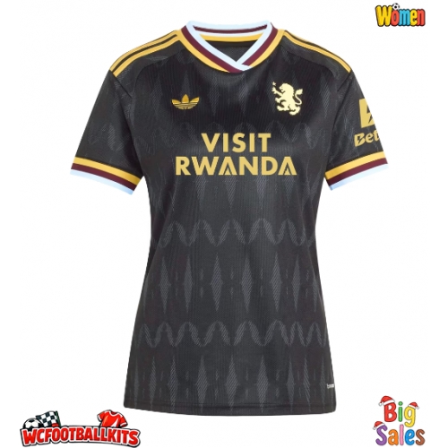 Aston Villa Johan Manzambi #44 Replica Away Stadium Shirt for Women 2026-27 Short Sleeve